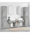 vidaXL Bathroom Cabinet Set 5 pcs Concrete Grey 33 x 34.5 x 160 cm