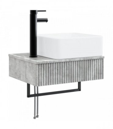vidaXL Bathroom Cabinet Set 5 pcs Concrete Grey 33 x 34.5 x 160 cm