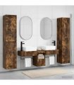 vidaXL Bathroom Cabinet Set 5 pcs Smoked Oak 33 x 34.5 x 160 cm