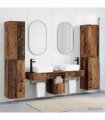 vidaXL Bathroom Cabinet Set 5 pcs Old Wood 33 x 34.5 x 160 cm
