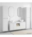 vidaXL Bathroom Cabinet Set 5 pcs White 129 x 35 x 80 cm