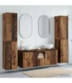 vidaXL Bathroom Cabinet Set 5 pcs Old Wood 129 x 35 x 80 cm