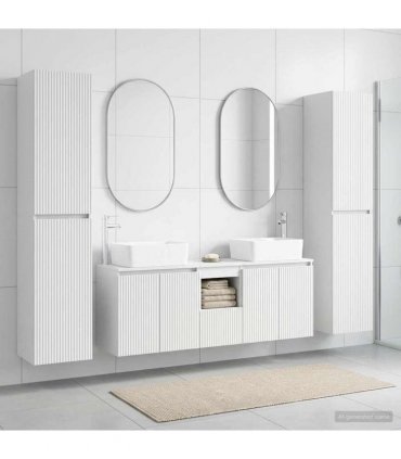 vidaXL Bathroom Cabinet Set 5 pcs White 33 x 34.5 x 160 cm