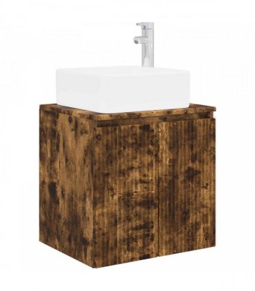 vidaXL Bathroom Cabinet Set 5 pcs Smoked Oak 33 x 34.5 x 160 cm