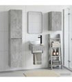 vidaXL Bathroom Cabinet Set 3 pcs Concrete Grey 33 x 34.5 x 160 cm