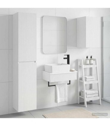 vidaXL Bathroom Cabinet Set 3 pcs White 33 x 34.5 x 160 cm