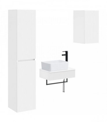 vidaXL Bathroom Cabinet Set 3 pcs White 33 x 34.5 x 160 cm