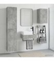vidaXL Bathroom Cabinet Set 3 pcs Concrete Grey 33 x 34.5 x 160 cm
