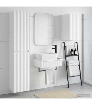 vidaXL Bathroom Cabinet Set 3 pcs High Gloss White 33 x 34.5 x 160 cm