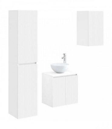 vidaXL Bathroom Cabinet Set 3 pcs White 33 x 34.5 x 160 cm