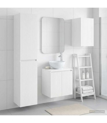 vidaXL Bathroom Cabinet Set 3 pcs High Gloss White 33 x 34.5 x 160 cm