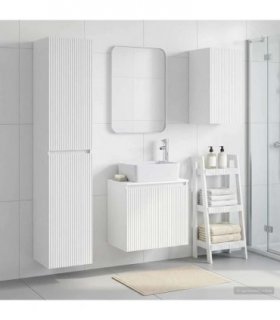 vidaXL Bathroom Cabinet Set 3 pcs White 33 x 34.5 x 160 cm