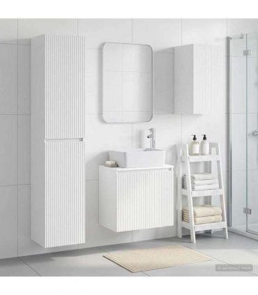 vidaXL Bathroom Cabinet Set 3 pcs White 33 x 34.5 x 160 cm
