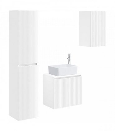 vidaXL Bathroom Cabinet Set 3 pcs White 33 x 34.5 x 160 cm