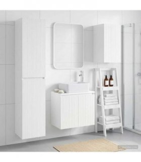 vidaXL Bathroom Cabinet Set 3 pcs High Gloss White 33 x 34.5 x 160 cm