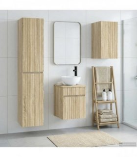 vidaXL Bathroom Cabinet Set 3 pcs Sonoma Oak 33 x 34.5 x 160 cm