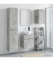 vidaXL Bathroom Cabinet Set 3 pcs Concrete Grey 33 x 34.5 x 160 cm