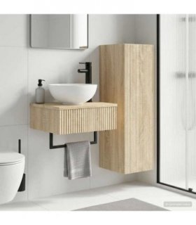 vidaXL Bathroom Cabinet Set 2 pcs Sonoma Oak 33 x 34.5 x 100 cm