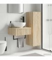 vidaXL Bathroom Cabinet Set 2 pcs Sonoma Oak 33 x 34.5 x 100 cm