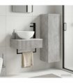 vidaXL Bathroom Cabinet Set 2 pcs Concrete Grey 33 x 34.5 x 100 cm