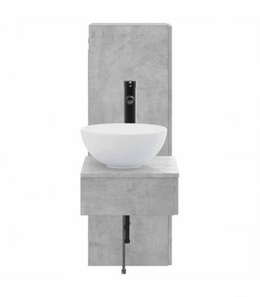 vidaXL Bathroom Cabinet Set 2 pcs Concrete Grey 33 x 34.5 x 100 cm