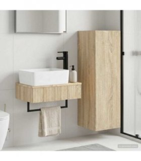 vidaXL Bathroom Cabinet Set 2 pcs Sonoma Oak 33 x 34.5 x 100 cm