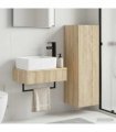 vidaXL Bathroom Cabinet Set 2 pcs Sonoma Oak 33 x 34.5 x 100 cm