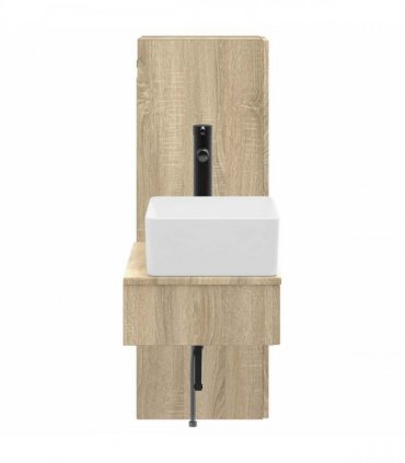 vidaXL Bathroom Cabinet Set 2 pcs Sonoma Oak 33 x 34.5 x 100 cm