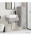 vidaXL Bathroom Cabinet Set 2 pcs Concrete Grey 33 x 34.5 x 100 cm