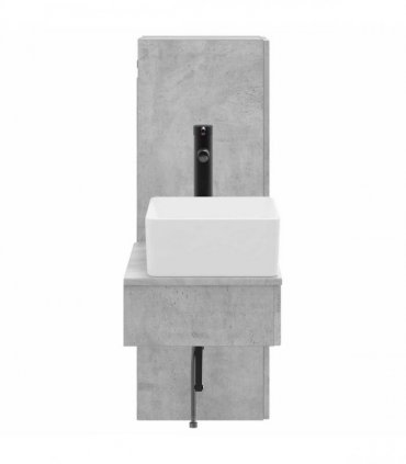 vidaXL Bathroom Cabinet Set 2 pcs Concrete Grey 33 x 34.5 x 100 cm