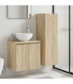 vidaXL Bathroom Cabinet Set 2 pcs Sonoma Oak 33 x 34.5 x 100 cm