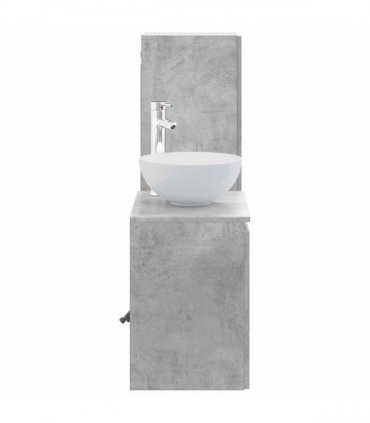 vidaXL Bathroom Cabinet Set 2 pcs Concrete Grey 33 x 34.5 x 100 cm