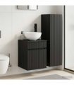 vidaXL Bathroom Cabinet Set 2 pcs Black 33 x 34.5 x 100 cm