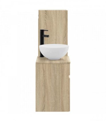vidaXL Bathroom Cabinet Set 2 pcs Sonoma Oak 33 x 34.5 x 100 cm