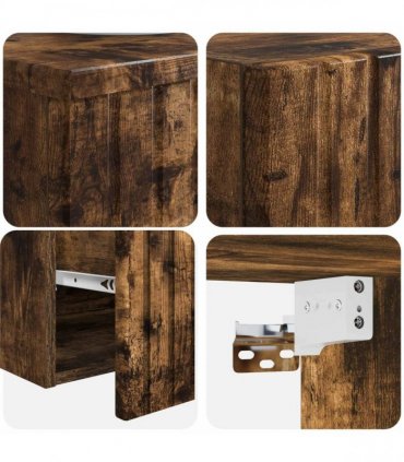 vidaXL Bathroom Cabinet Set 2 pcs Smoked Oak 33 x 34.5 x 100 cm