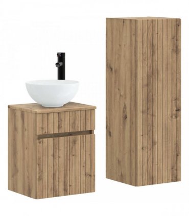vidaXL Bathroom Cabinet Set 2 pcs Artisan Oak 33 x 34.5 x 100 cm