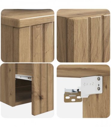 vidaXL Bathroom Cabinet Set 2 pcs Artisan Oak 33 x 34.5 x 100 cm