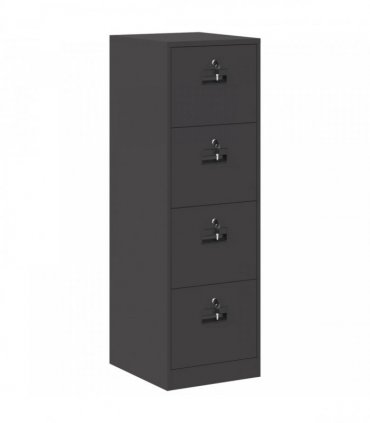 vidaXL File Cabinet Geometric Black 44 x 50 x 139 cm Cold-Rolled Steel