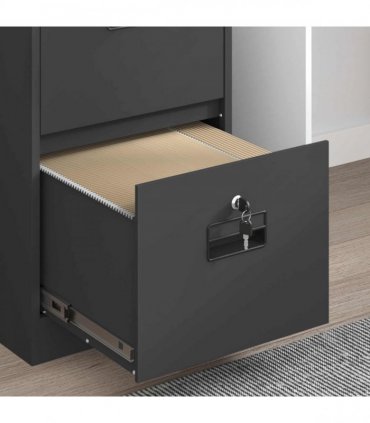 vidaXL File Cabinet Geometric Black 44 x 50 x 139 cm Cold-Rolled Steel