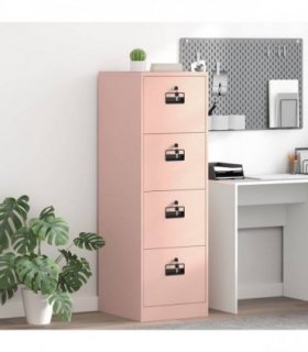 vidaXL File Cabinet Geometric Pink 44 x 50 x 139 cm Cold-Rolled Steel