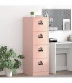 vidaXL File Cabinet Geometric Pink 44 x 50 x 139 cm Cold-Rolled Steel