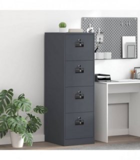 vidaXL File Cabinet Anthracite 44 x 50 x 139 cm Cold-Rolled Steel