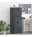 vidaXL File Cabinet Anthracite 44 x 50 x 139 cm Cold-Rolled Steel
