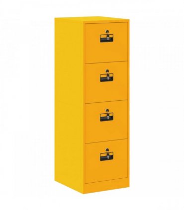 vidaXL File Cabinet Mustard Yellow 44 x 50 x 139 cm Cold-Rolled Steel