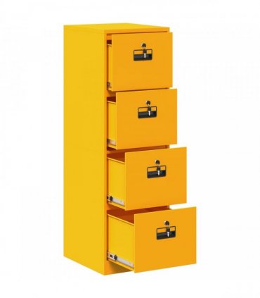 vidaXL File Cabinet Mustard Yellow 44 x 50 x 139 cm Cold-Rolled Steel