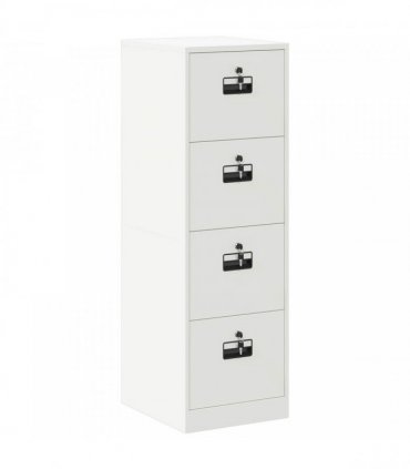 vidaXL File Cabinet Geometric White 44 x 50 x 139 cm Cold-Rolled Steel