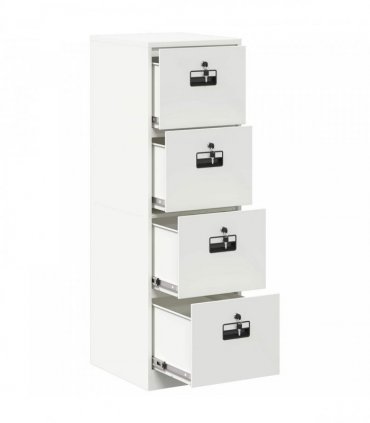 vidaXL File Cabinet Geometric White 44 x 50 x 139 cm Cold-Rolled Steel
