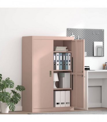 vidaXL Storage Cabinet Pink 90 x 40 x 140 cm Steel