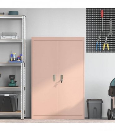 vidaXL Storage Cabinet Pink 90 x 40 x 140 cm Steel