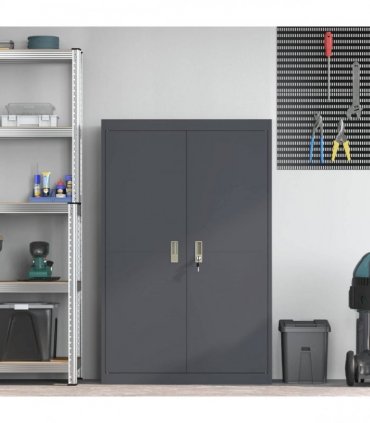 vidaXL Storage Cabinet Anthracite 90 x 40 x 140 cm Steel